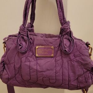 Marc by Marc Jacobs Quilted Plum Shoulder Bag with Knotted Straps